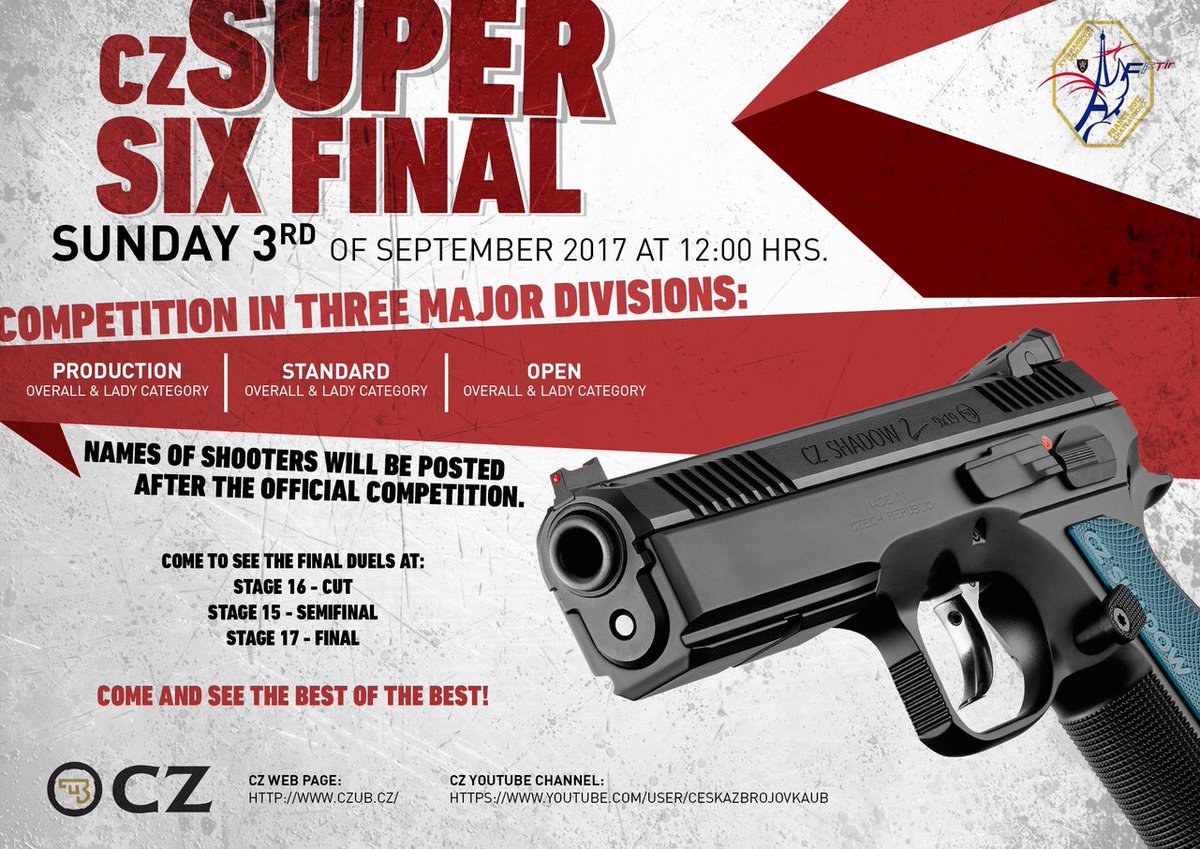 IPSCWorldShoot's tweet photo. Don't miss tomorrow's CZ Super Six! https://t.co/X0G32m7qPd