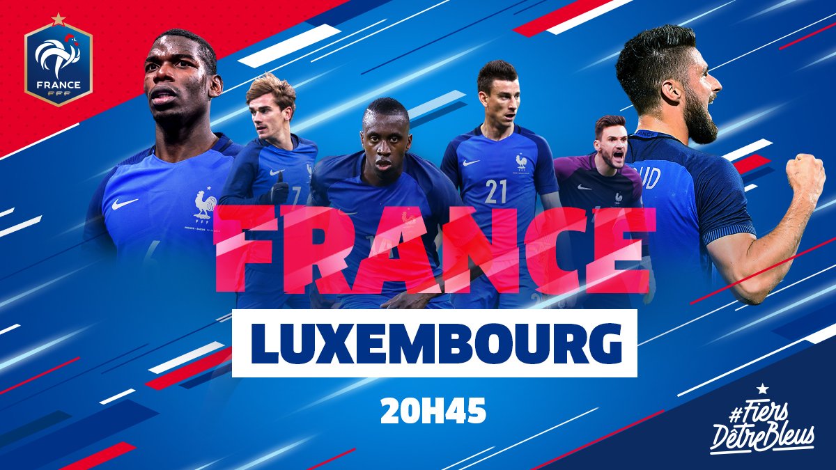 equipedefrance's tweet photo. Confirmer la belle prestation de jeudi et consolider cette 1ère place du groupe pour la Qualif' à la #CDM2018!👊
#FRALUX à 20h45 sur @TF1🇫🇷 https://t.co/qycPb75dCY