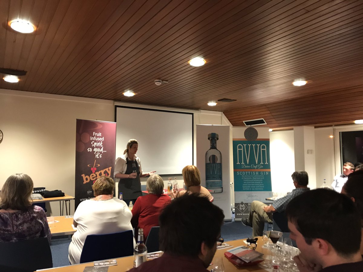 Knockomie's tweet photo. Jill Brown @AvvaScottishGin delivering a memorable Masterclass #dram17 at Distilled. We are proud to stock her Craft product. https://t.co/gPoM4i1WAh