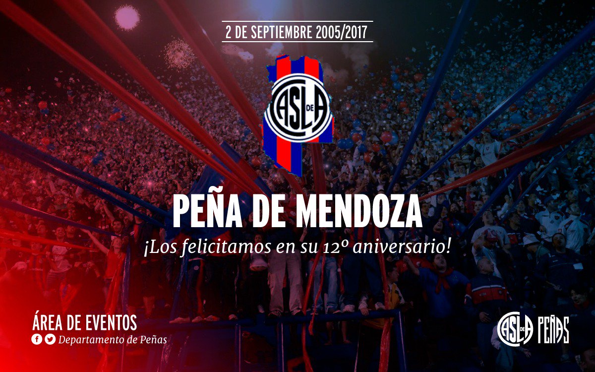 CASLAMendoza's tweet photo. Hoy cumplimos 12 años desde nuestra oficialización.
Seguimos trabajando los 365 días del año por un #SanLorenzo más grande en #Mendoza https://t.co/ygV1d4IgsD