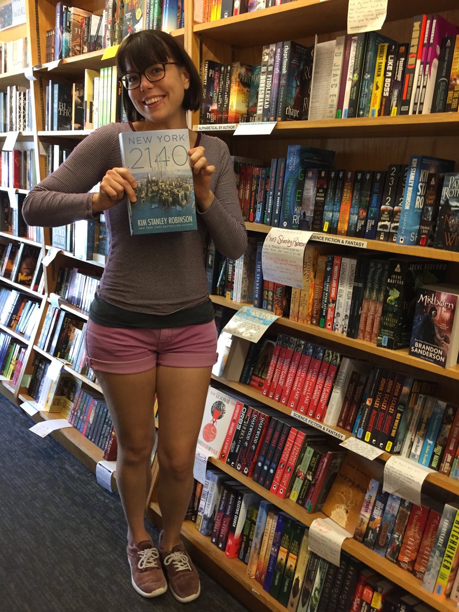 BookshopSC's tweet photo. #SFFSat NEW YORK 2140 by Kim Stanley Robinson "...it purposes a future in which ethics &amp; moral reasoning are still being undermined..." https://t.co/hHyy6lqNcB