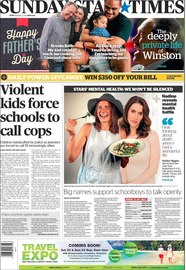 This week we reveal how many times <a href="/nzpolice/">New Zealand Police</a> were called out to schools, <a href="/brooke_bath/">Brooke Bath</a> shares her story for #fathersday2017 &amp; so much more...