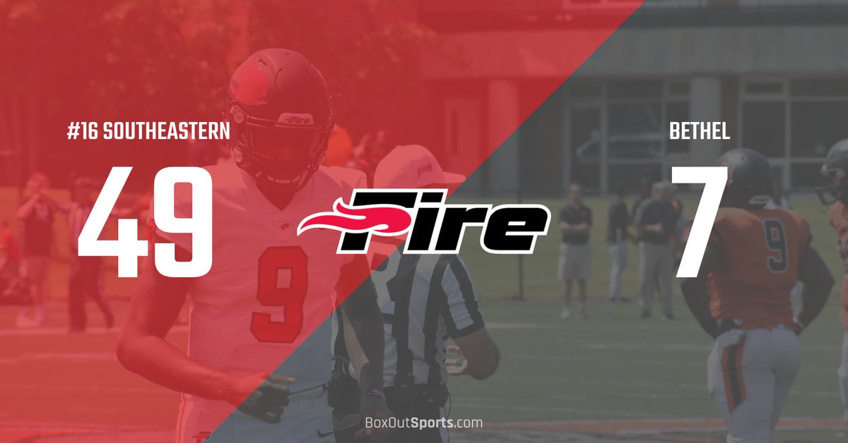 SEUFireFootball's tweet photo. Quarterback keeper by Railond Garrett notches 6 more for the Fire. Caleb Winter nails the extra point! 4th quarter set to begin. https://t.co/TzhV544E5p