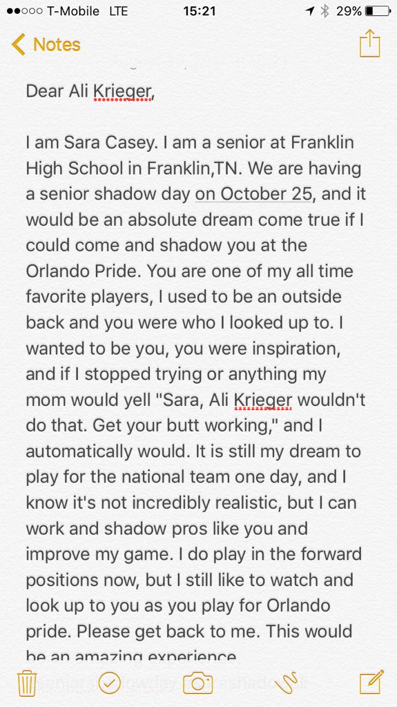 Casey_Sara275's tweet photo. @ORLPride With the win in mind @alikrieger this would be an even greater experience ππ½πππ#sarashadowali #seniorshadowday https://t.co/K8vdoXb5dH
