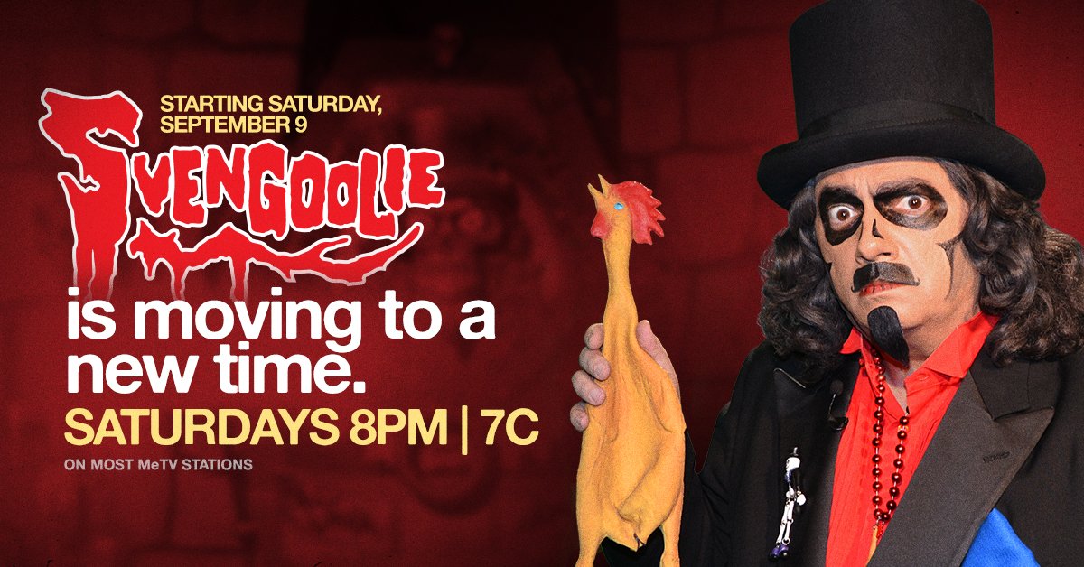 MeTV on Twitter "Heads up! Svengoolie is moving to a new time next