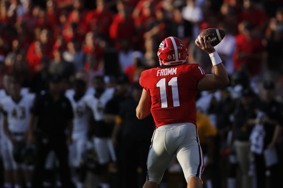 redblacksports's tweet photo. Like a good backup, Jake Fromm is there | https://t.co/EJXFB3KWNB https://t.co/XRYtfCf8ly