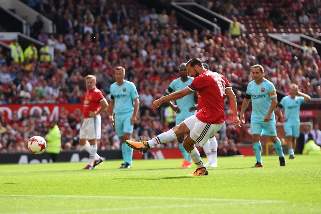 RvN1776's tweet photo. Great to be back at Old Trafford and score this penalty. Thanks for Ruuuuuuuuuuding.. Kids loved it and are doing it all the time now. 😂❤️ https://t.co/Xxh7KhZZpx