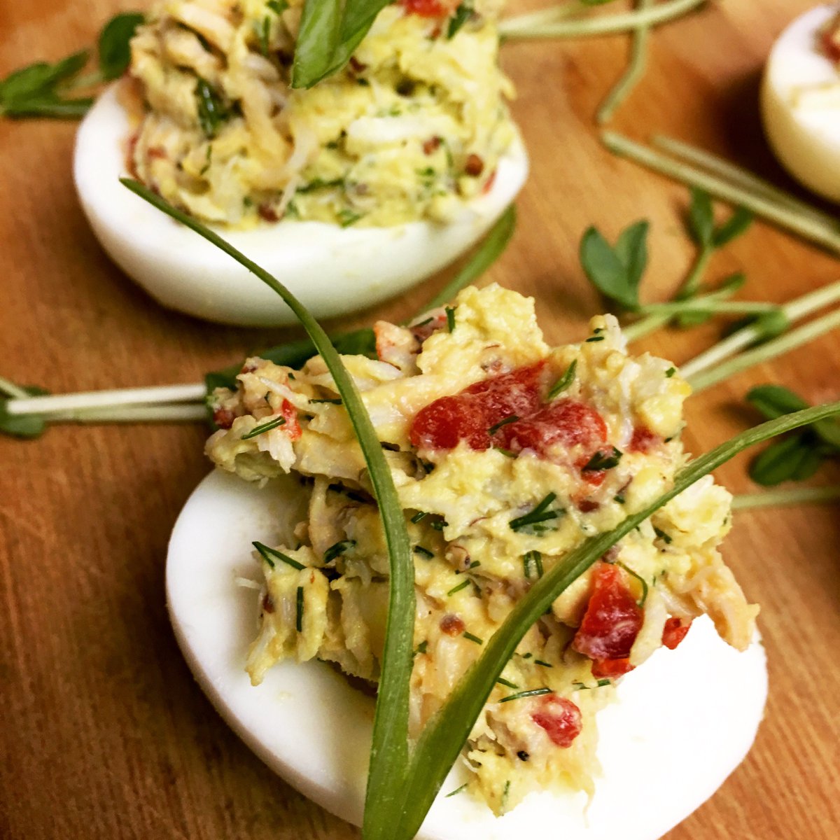 chefkaichase's tweet photo. Jumbo Lump Crab Deviled Eggs https://t.co/59ne6mtAvS #NotRecipes https://t.co/7zbx4D41f4