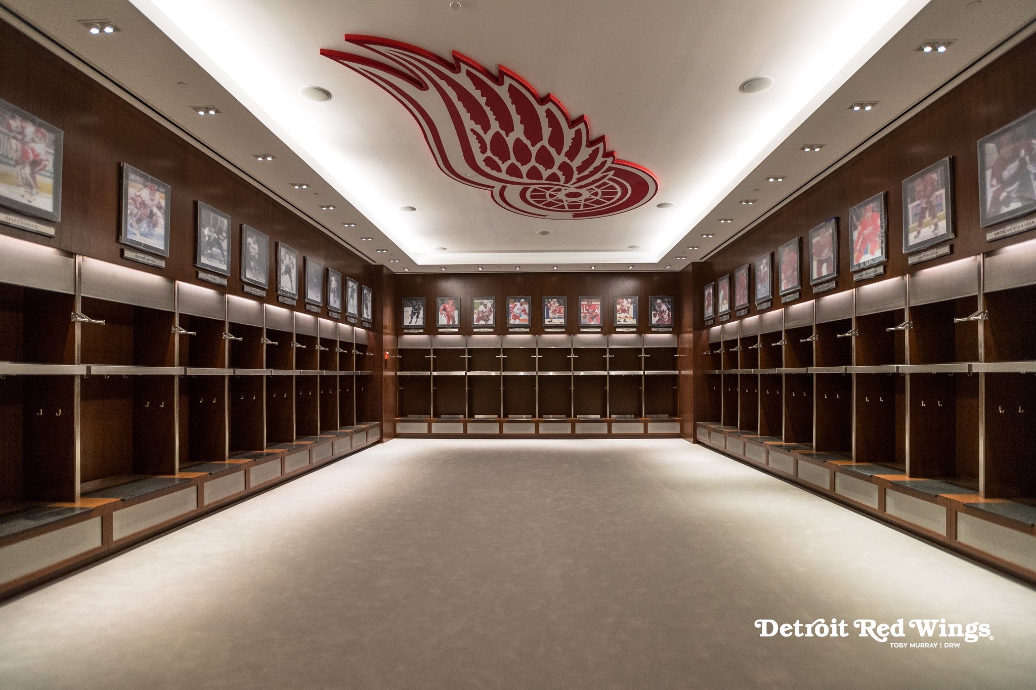 First Picture Of The Finished Locker Room Detroitredwings