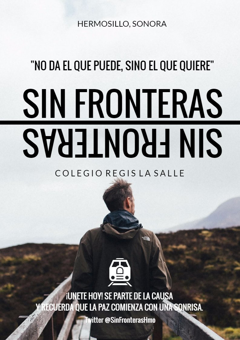 SinFronterasHmo's tweet photo. ¡Anímate a formar parte del Grupo Sin Fronteras! Espera mas información de como puedes ayudar a los que tienes mas cerca. #ColegioRegis https://t.co/mfiOSXb7FP