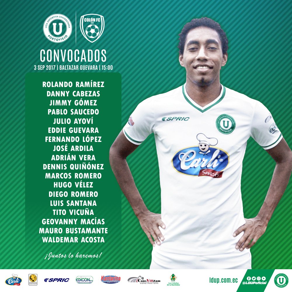 LDUPoficial's tweet photo. 🇳🇬 ¡A la carga, Liga! 👏
Convocados para el derbi portovejense en Santa Ana.

#CFCvsLDUP
#LDUP💚 #SomosLaGarra https://t.co/Gt7phFf62s