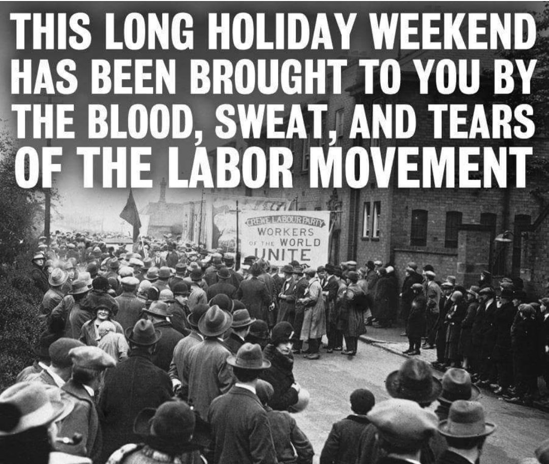 IAFFGSTLima's tweet photo. Thank the #LABOR #UNION Movement for 40 hr work week,paid vacation,family leave,health insurance,retirement security,&amp; voice of middle class https://t.co/shXWznAY2N