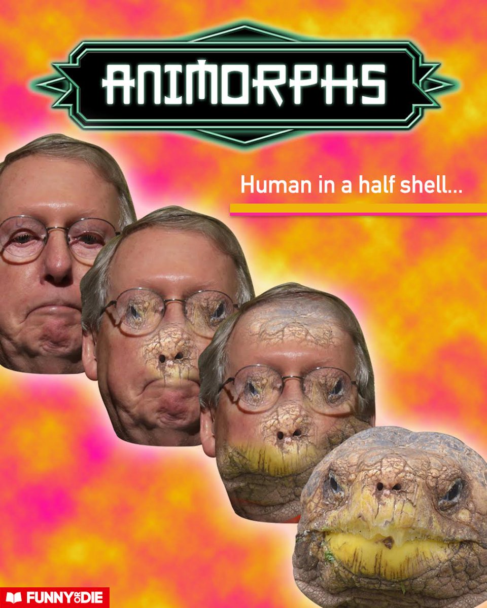 funnyordie's tweet photo. Teenage Mutant Mitch McConnell https://t.co/0N0FHPh9co