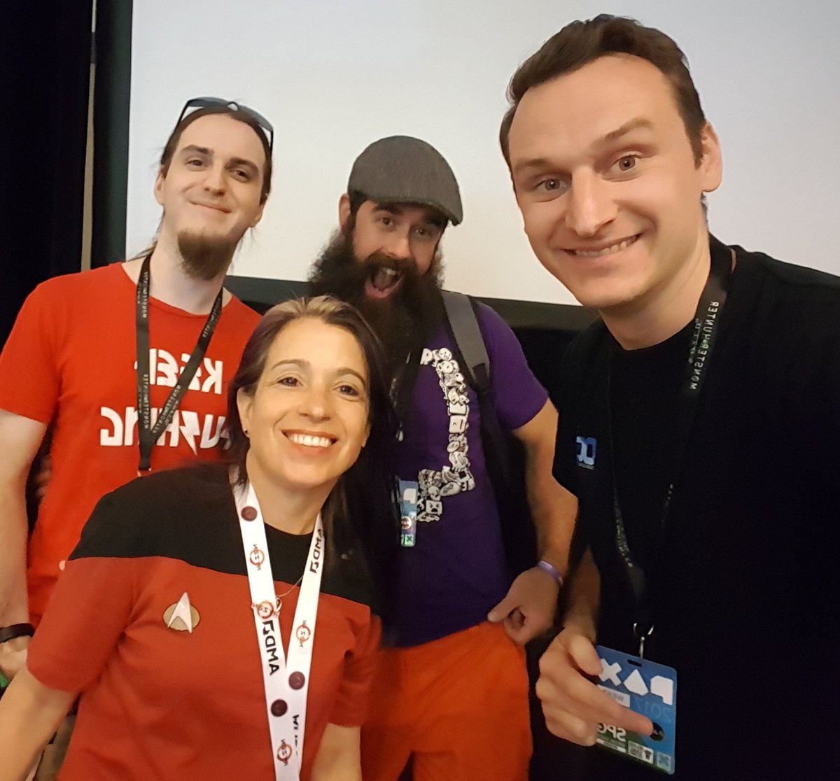 overclockingtv's tweet photo. This was one hell of a panel with @Puget_Houston @LoveLaughLeslie @Trouffman @Xyala <3 #pax #perfpanel https://t.co/nvIc5IkEG4
