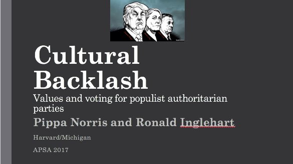 PippaN15's tweet photo. Watch Norris-Inglehart "Cultural backlash &amp; the new populism" pp. https://t.co/uBr4P6kBby Read paper @ https://t.co/eP1mEhBcLj  #APSA2014 https://t.co/Fw4I64kAvq