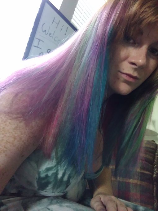 So I did it..... My hair is now colorful... The green did not take, will fix tomorrow tho https://t.<a href="/tag/mvsales"class="tags"><span>#mvsales</span></a>