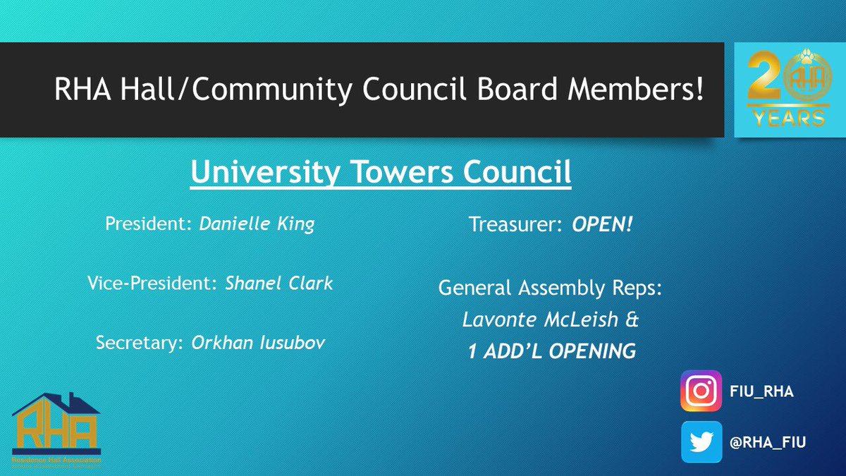 Join us in congratulating our new Hall Council board members🎉