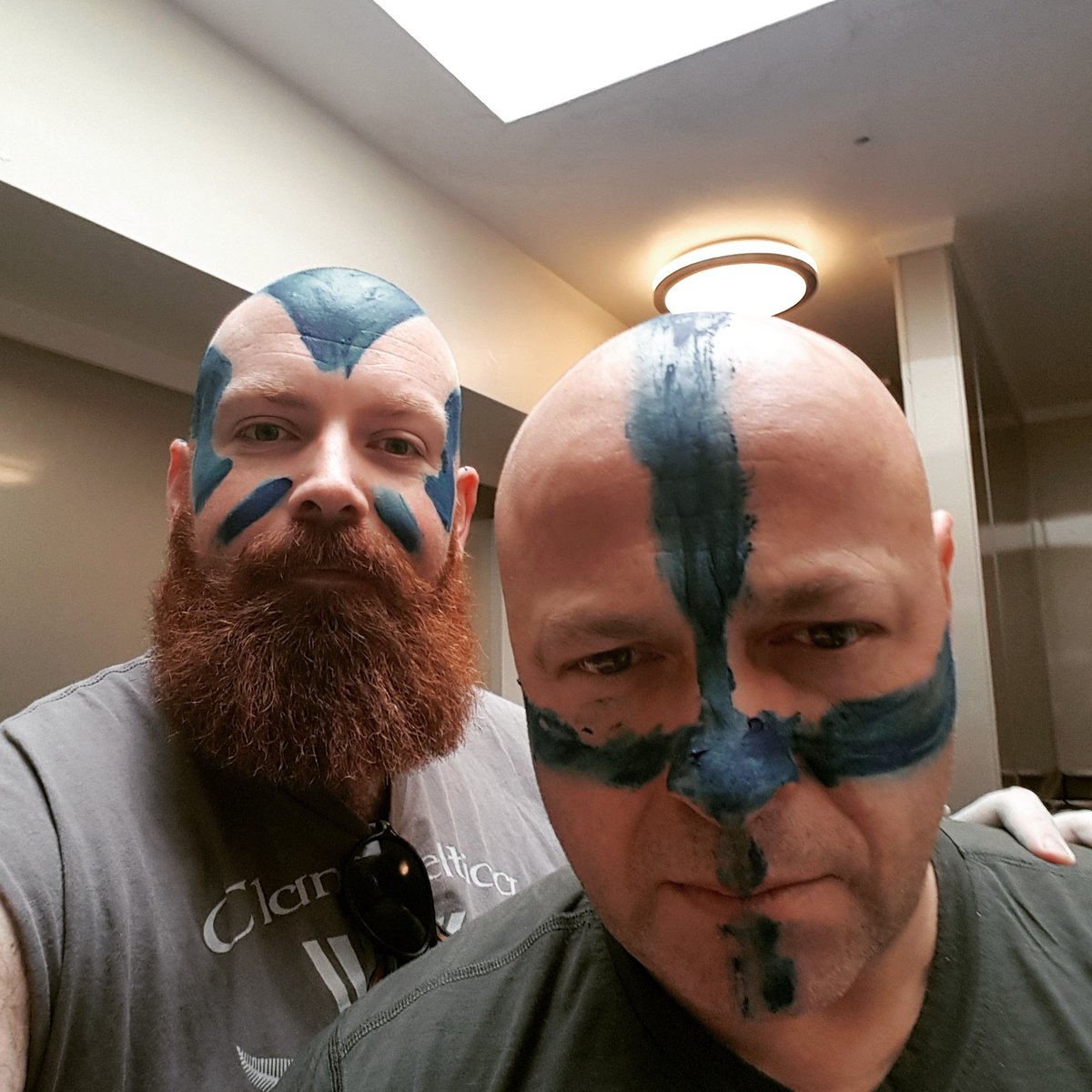 ClanCeltica's tweet photo. Happy Father's Day to all! Bring yer Dad down to Motat tae see us today! #clanceltica #tribalthunder #fathersday #scottishpride #warpaint https://t.co/w5Ojg5Tr4u
