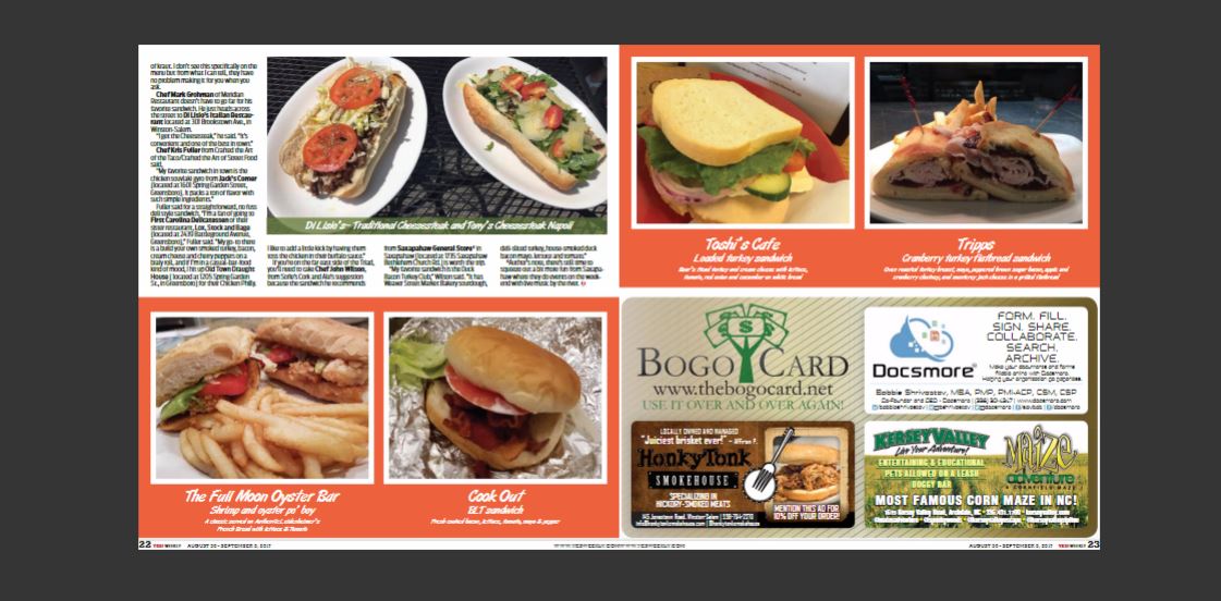 TheBOGOCARD's tweet photo. @yesweekly #sandwichedition #BOGOCARD @docsmore @HonkyTonkSmoke @kerseyvalley https://t.co/ecQU2rOfBU
#fallfun #eatasandwich #myws #gso #NC https://t.co/0af58Yq5uV