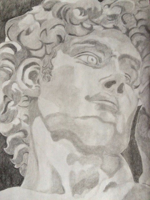 kiwiandwords's tweet photo. #pencildrawing of Michelangelo's David. https://t.co/bmxN9qTjx1