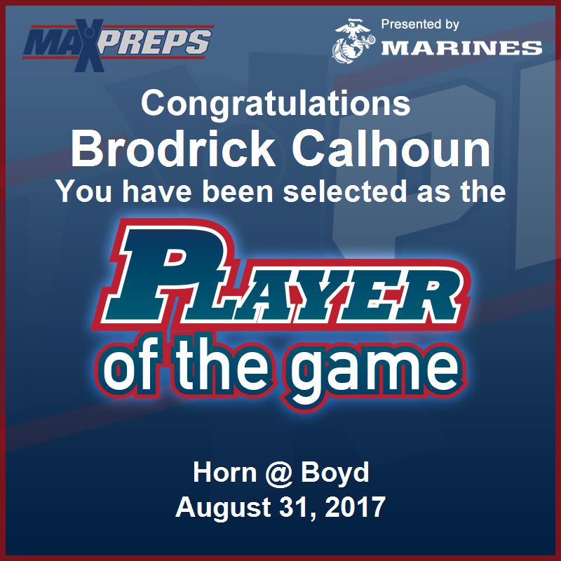 Super5Sr's tweet photo. Thank you to @MaxPreps for nameing me player of game and thank you to my team and coaches @HornJagsRecruit @LATechFBRecruit #itsneveropen https://t.co/6l70sDqaQw