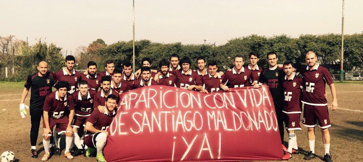 Hoy jugó la Selección de Fútbol 11 de la UBA. Hace un mes se pregunta: ¿DONDE ESTÁ SANTIAGO MALDONADO?