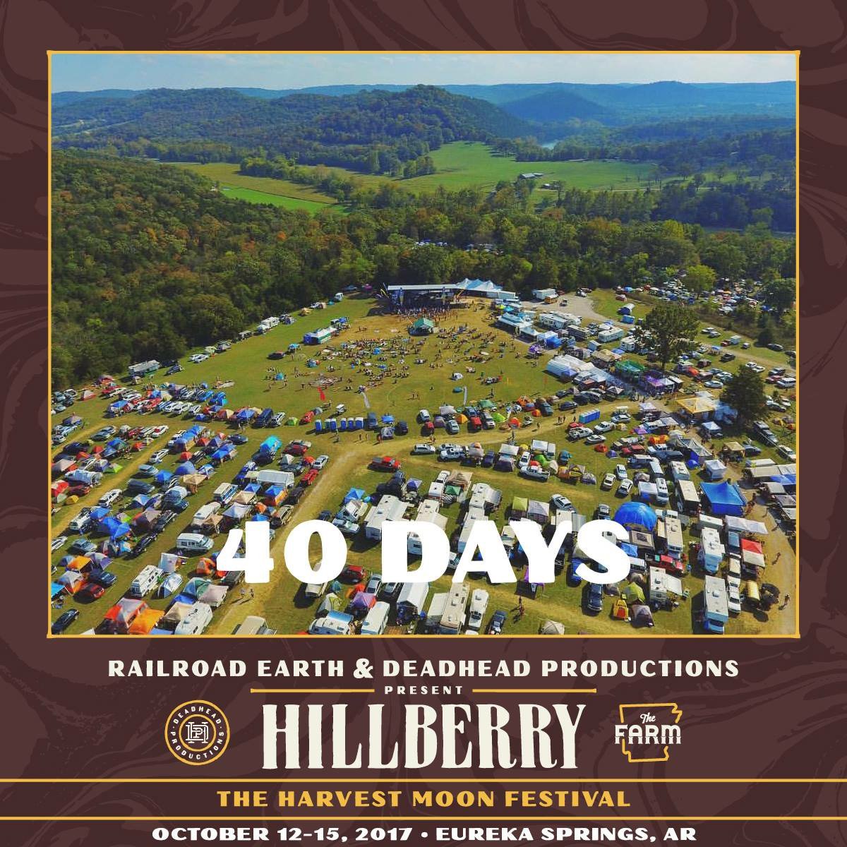 #Hillberry2017 is just 40 days away! This lineup features #Railroad Earth 2x, #GSBG, #YMSB, #LeftoverSalmon, & More! Photo: Kyler Brown