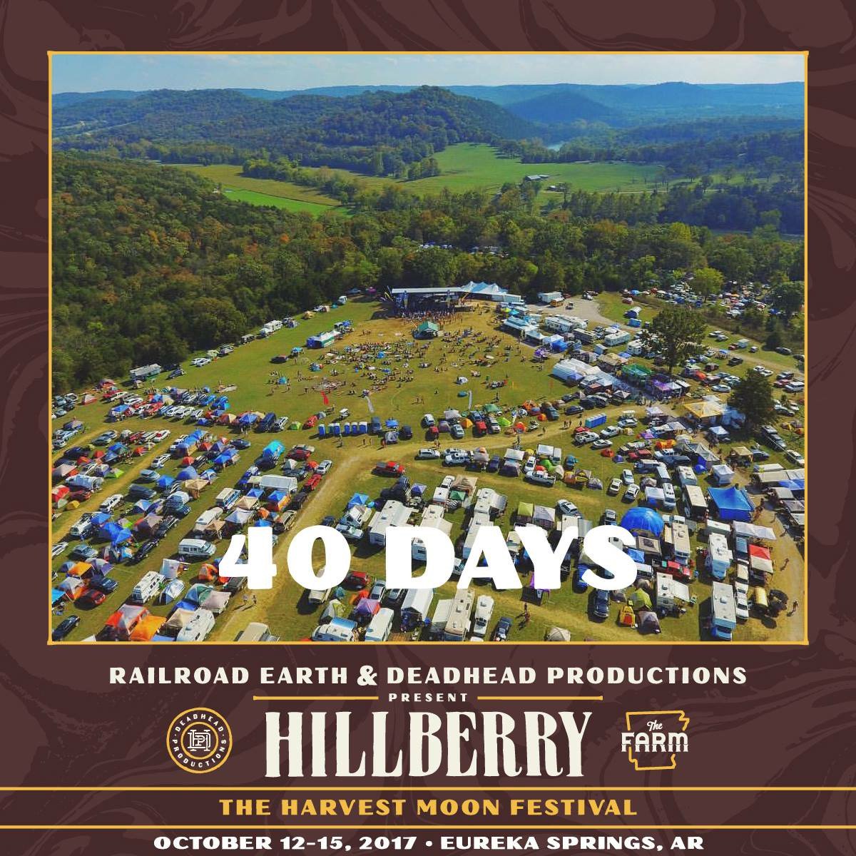 DeadHProduction's tweet photo. #Hillberry2017 is just 40 days away! This lineup features #Railroad Earth 2x, #GSBG, #YMSB, #LeftoverSalmon, &amp; More! 

Photo: Kyler Brown https://t.co/DvPWoBKbCf