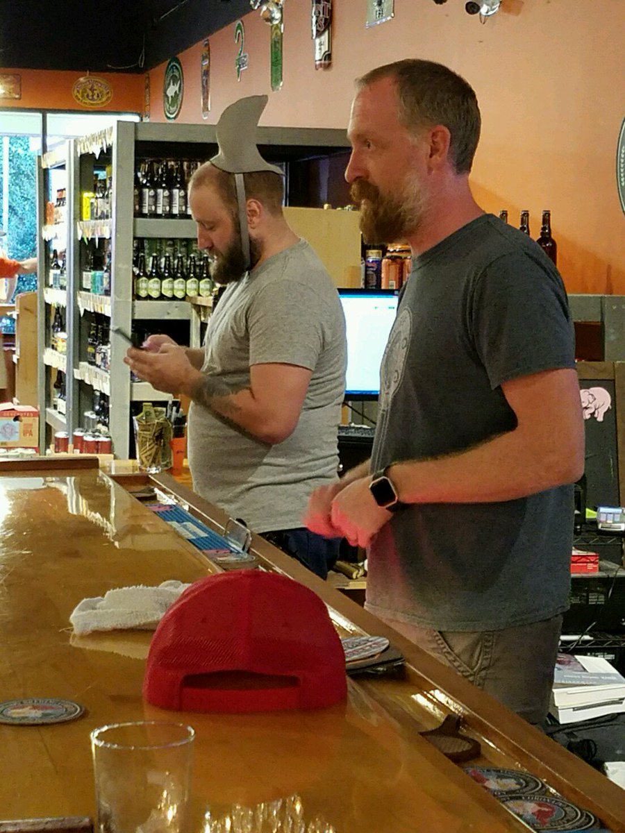 TFSPIO's tweet photo. Nothing like a #Jaws party @bottlerev3 with Steven and Patrick 😆 https://t.co/pCICVKrVoE