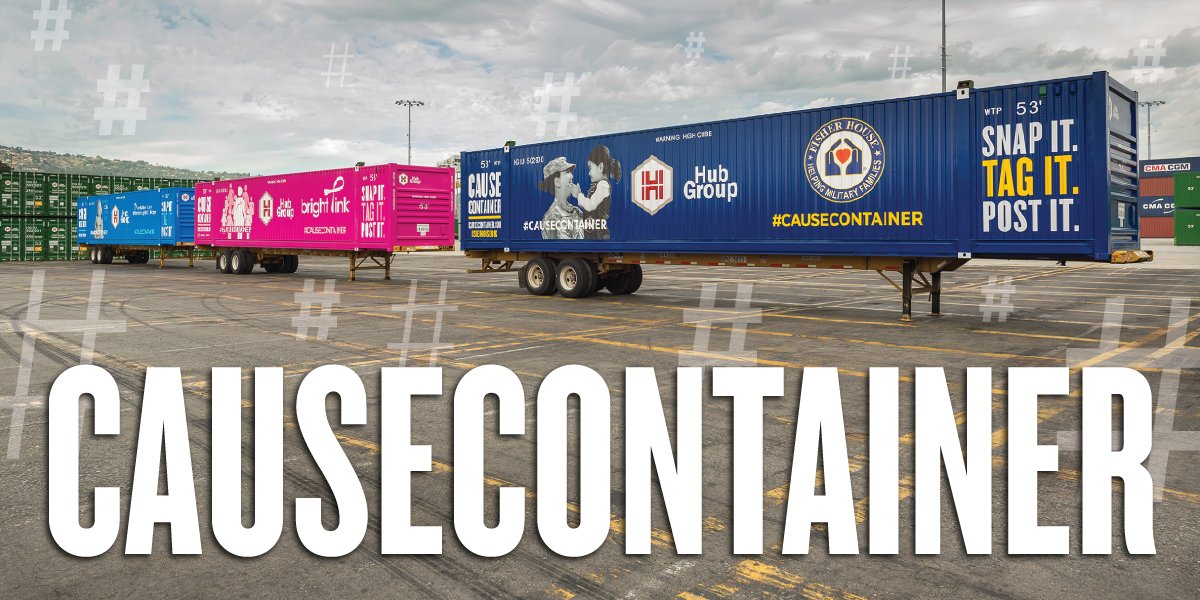 HGTrucking's tweet photo. Our #CauseContainers are on the move. Take a picture and tag it using #CauseContainers. #HubGroup will give $100 to that charity. https://t.co/8Dm0kZEN9x