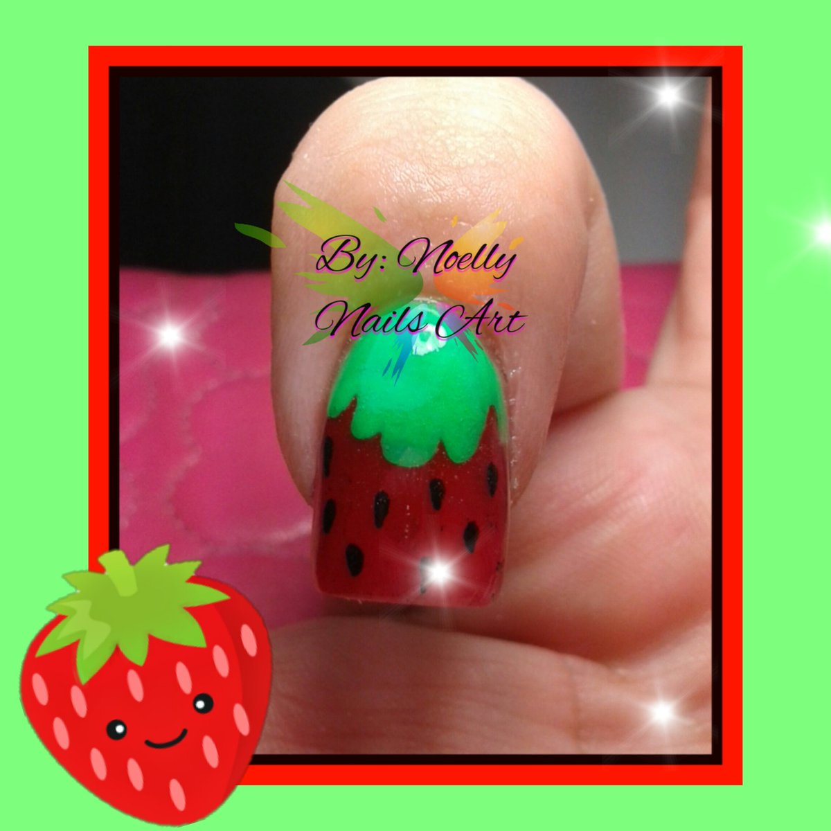 ByNoelly's tweet photo. #fruitsnails #strawberry #nails #acrylicnails #uñas #uñasacrilicas #diseñodeuñas #tutorialdeuñas #nailsart #arteenuñas https://t.co/Vh7QzXsxAE