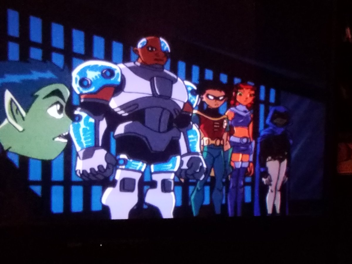 HexSorceress's tweet photo. // You know you are raising them right when they request to watch Teen Titans #TheOriginal #NotGo https://t.co/BeQqZw83Ex