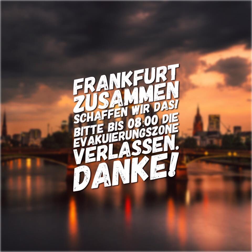 tominffm's tweet image. #frankfurt #Bombenstimmung #Evakuierung #respekt