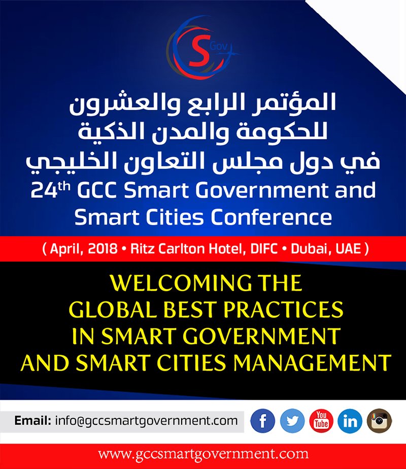 GCCSmartGov's tweet photo. #sGov #24th GCC Smart Government and Smart Cities Conference #Datamatix
#Registration: https://t.co/Fxpty0lx3Z https://t.co/kVXmFwKFeO