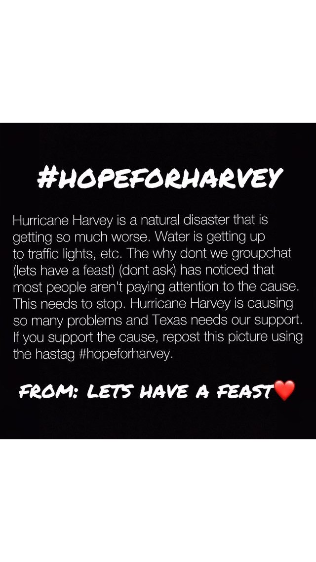 Wdwjust27's tweet photo. Spread awareness and repost this #hopeforharvey https://t.co/h6bVDVxrpq