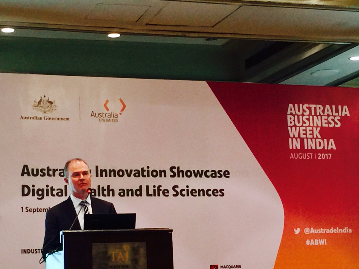 timregan99's tweet photo. Promoting @georgeinstitute &amp; @GeorgeClinical @ Australian Business Week in India #ABWI Digital Health &amp; Life Sciences session in Bengaluru https://t.co/qc3iRha2dH