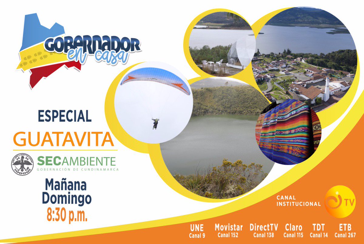Mañana #GobernadorEnCasaTV desde @gobguatavita hablando con <a href="/CundiAmbiente/">SecdelAmbiente</a> no se lo pierda, paisajes e historias de vida encantadoras.