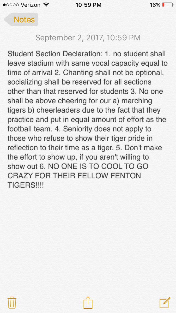 FHS_STUDENTS_IB's tweet photo. All those not willing to comply with the student section declaration will not be welcomed in the student section. Thank you. https://t.co/4tLoC0gUsr