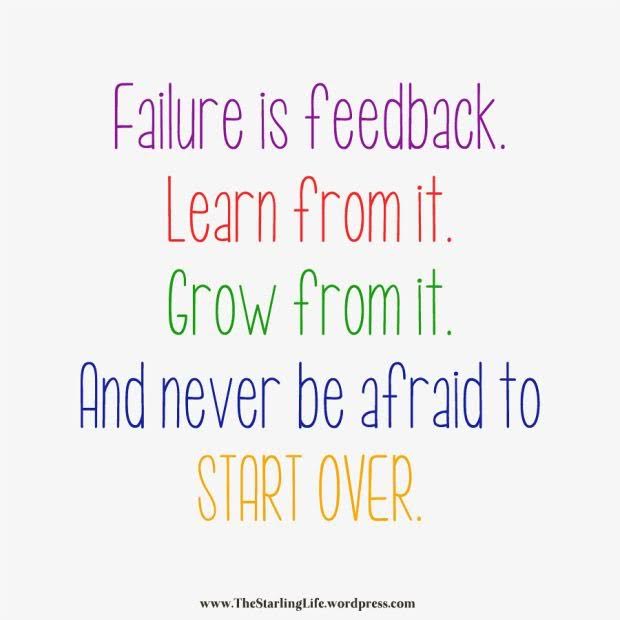 misskyritsis's tweet photo. Failure is feedback. Learn from it. Grow from it. And never be afraid to start over. https://t.co/iMouiQ4IOa