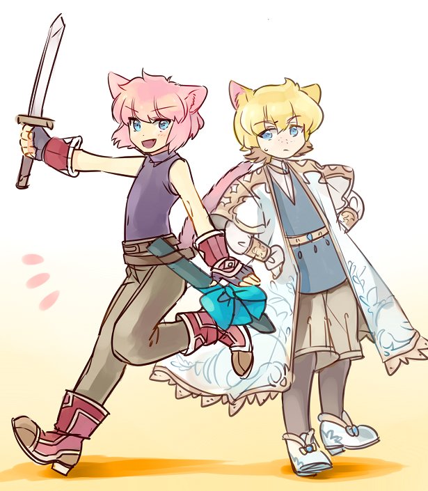 マスハ
ちょっと未来の話に出てくる人。
ねこの国のお姫様だけど女の子らしい事には全く興味を示さない剣術オタク。女の子を守ってあげる王子様になりたい。ひょんなことから知り合ったゲーテには意地でも自分の身分を明かしたくない。 