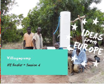 Nls bedrijf <a href="/Villagepump700/">Joost de Waard</a> levert met hun pomp zo'n  500 liter volledig gezuiverd drinkwater p/uur. Finalist #Makingwavesnl #NLinnovatief