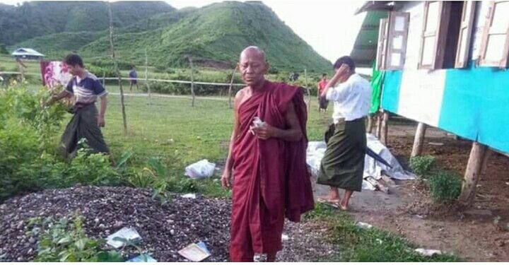 Missing one Buddha statue &amp; everything destroyed by #ARSA extremist #Bengali #Terrorists at Guwa , #Rakhine