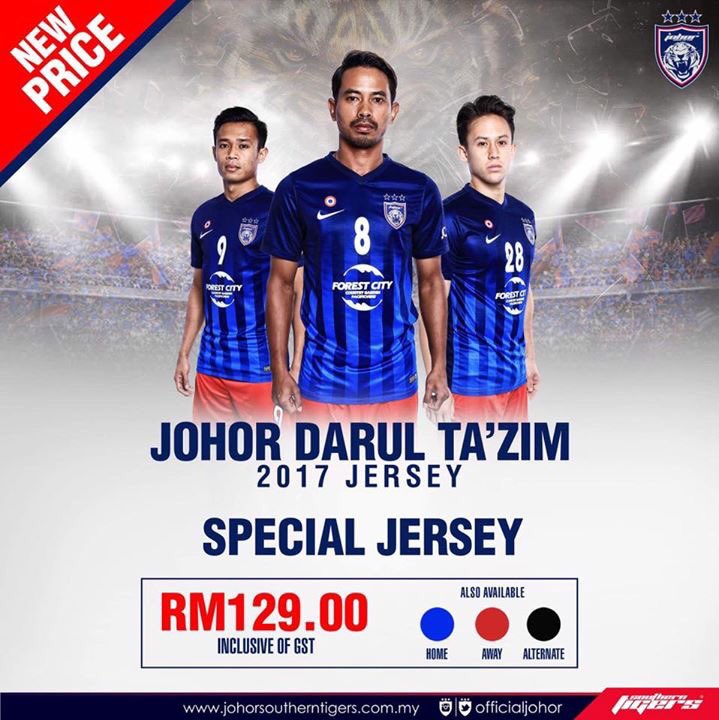 OfficialJohor's tweet photo. GET ORIGINAL 2017 JOHOR DARUL TA'ZIM FC JERSEYS TO SHOW YOUR SUPPORT

To purchase online, go to https://t.co/Tw2ZMIHXqw https://t.co/nufTRPwlax