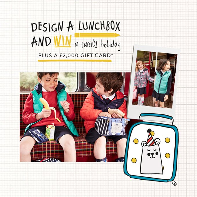 #Getcreative! Last chance at this great #competition by <a href="/Joulesclothing/">Joules</a>. Win a £4k holiday by designing a lunchbox getcreative.joules.com