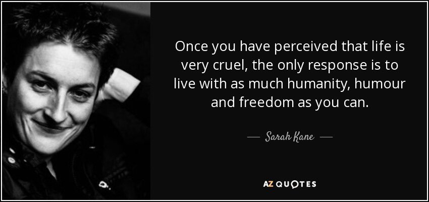 LineFresvik's tweet photo. #sarahkane #quoteoftheday https://t.co/49jQQux1Z7