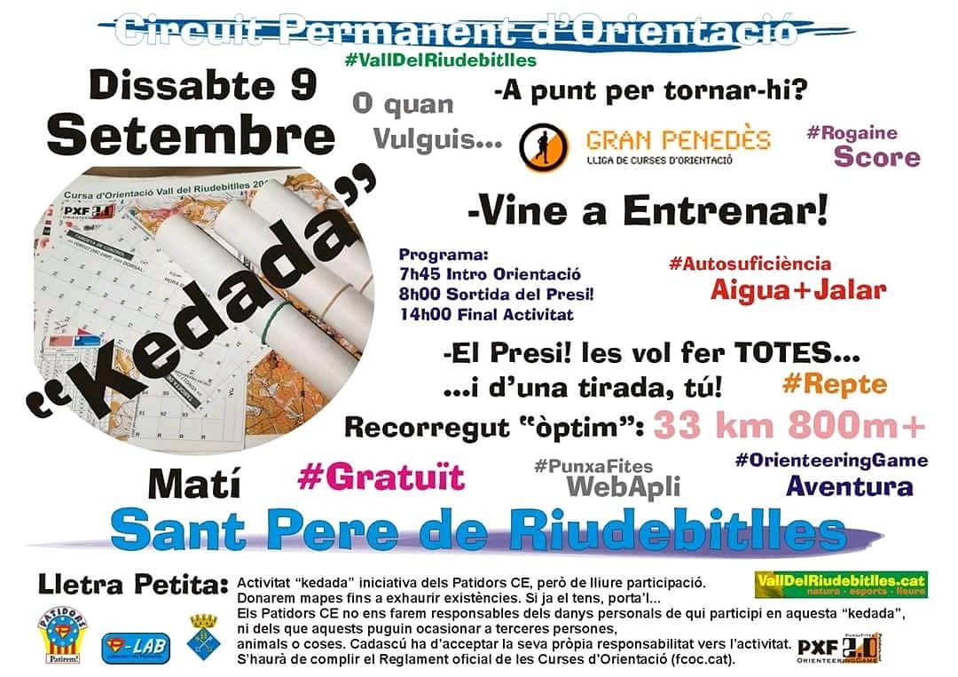 PatidorsCE's tweet photo. Kedada #OrienteeringGame Circuit Permanent d'Orientació #VallDelRiudebitlles #Penedès #enoturisme #Orienteering #rogaine #riudebitlles https://t.co/KFP5hK8ULd