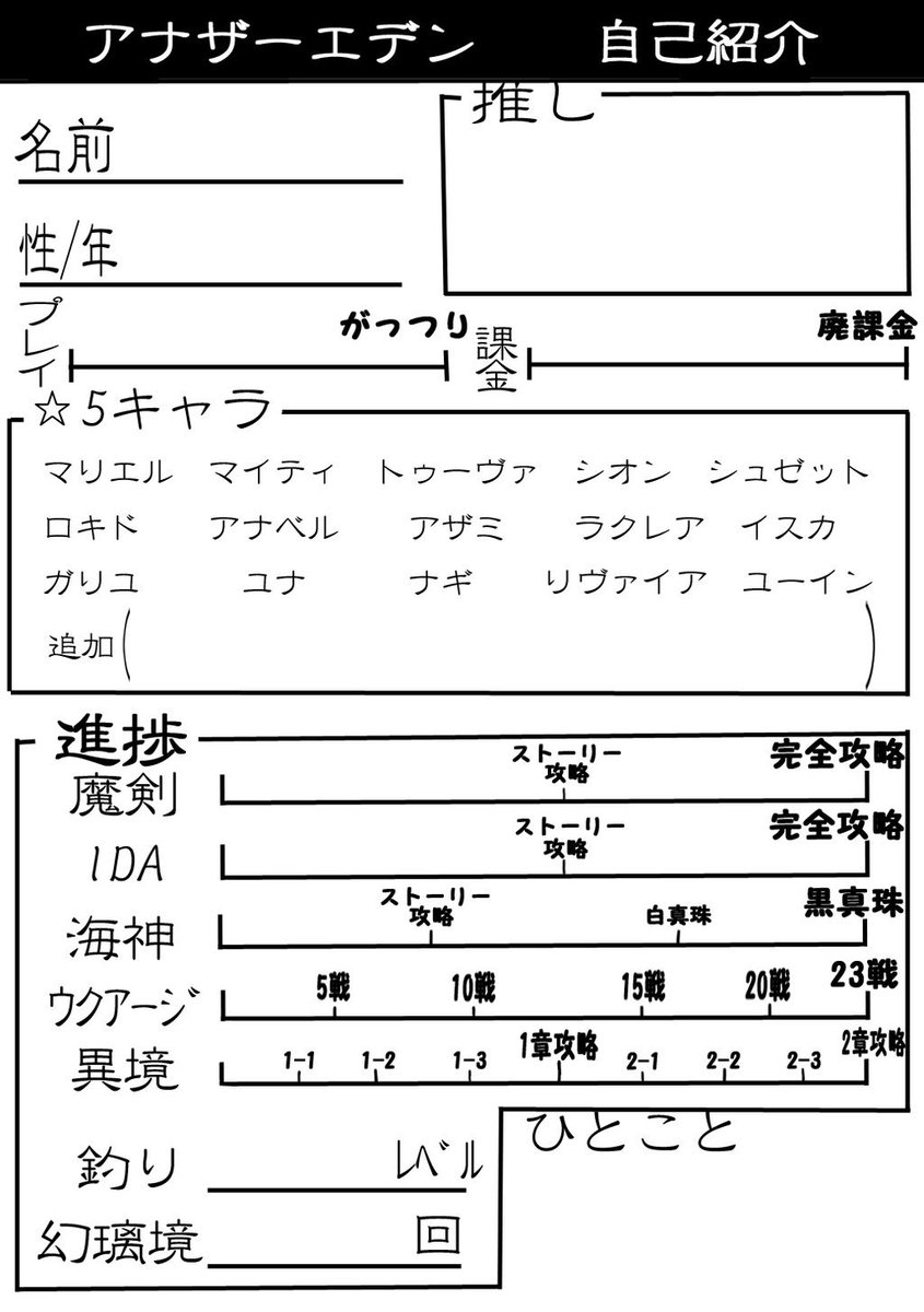 アナザーエデン自己紹介 Traola Twitterren