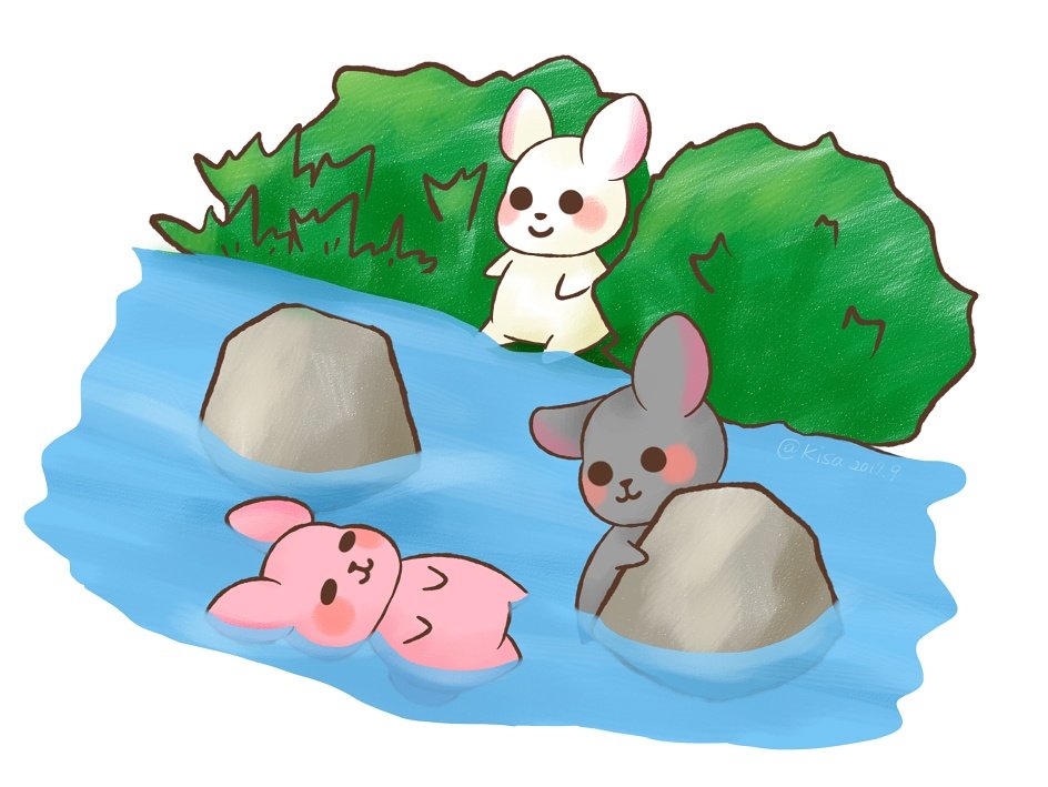 Kisa イラストレーター Pa Twitter 川遊び ゆめうさぎ うさぎ イラスト