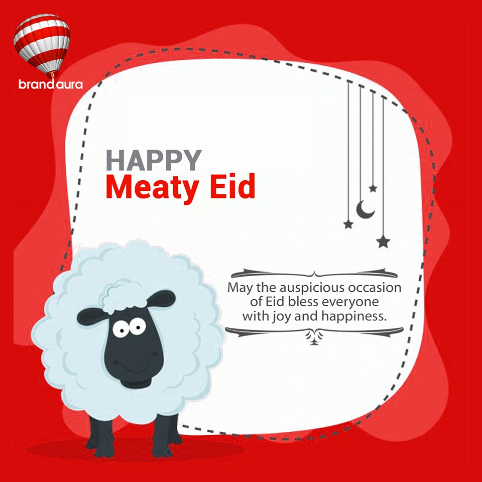 Bakra Eid Mubarak to All.
#BrandAura #DigitalAgency #bakraeid #EidulAzha