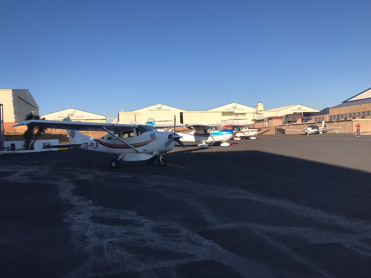 RawAviation's tweet photo. Three @Cessna ladies awaiting the morning sun at Lanseria International Airport https://t.co/LlKN4kb7rX